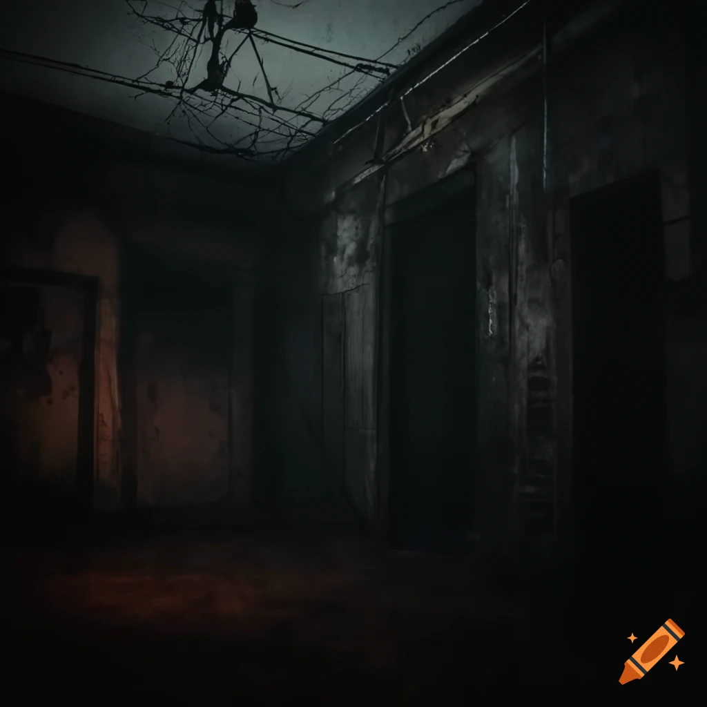 Dark urbex room with electricity