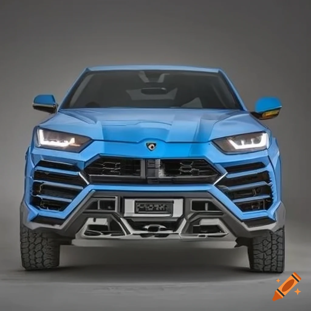 Custom hybrid car design featuring elements of Ford Raptor and Lamborghini Urus