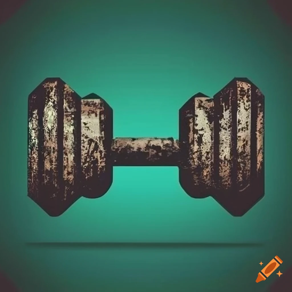 Rugged minimalist logo combining fitness and coding elements