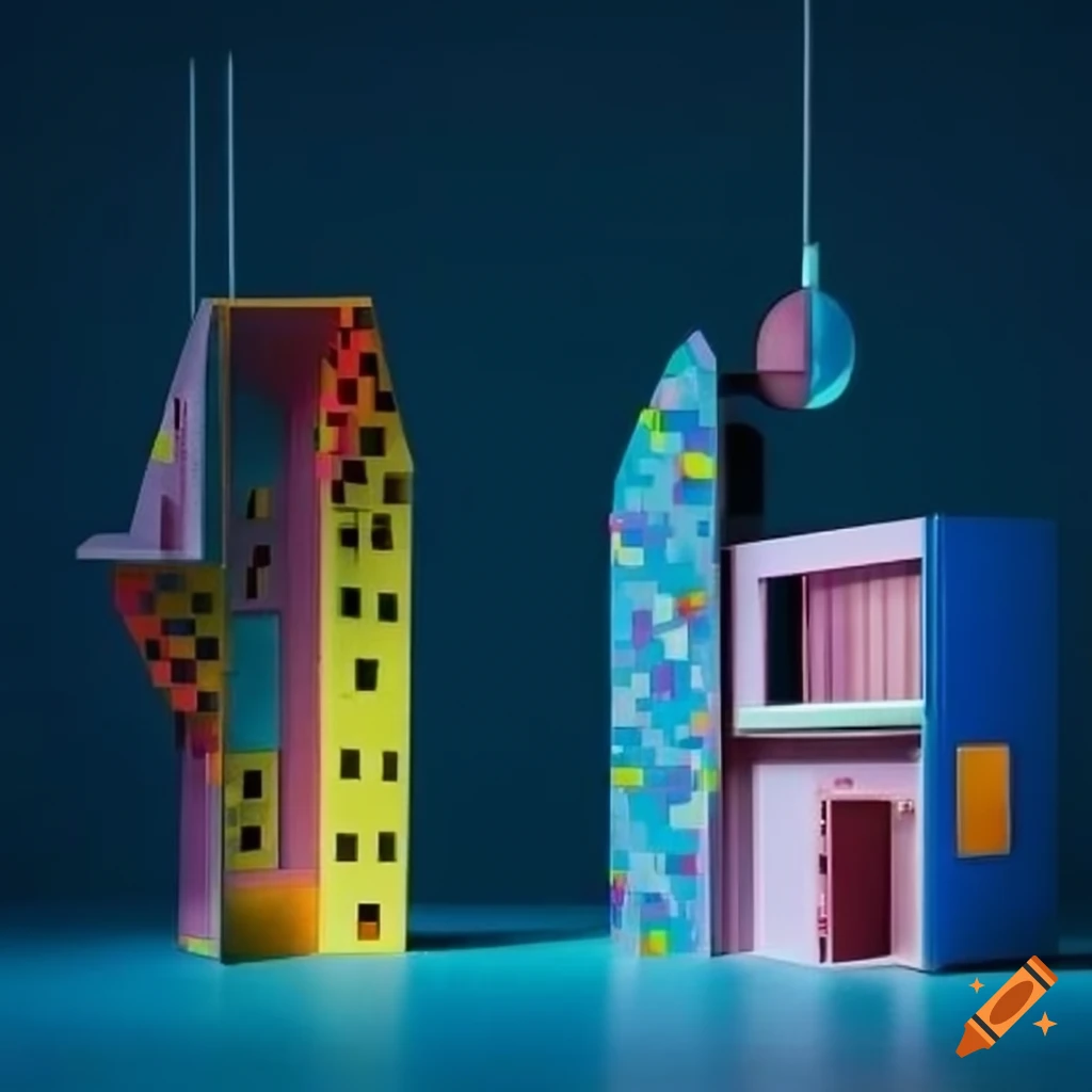 Memphis Milano dollhouse design
