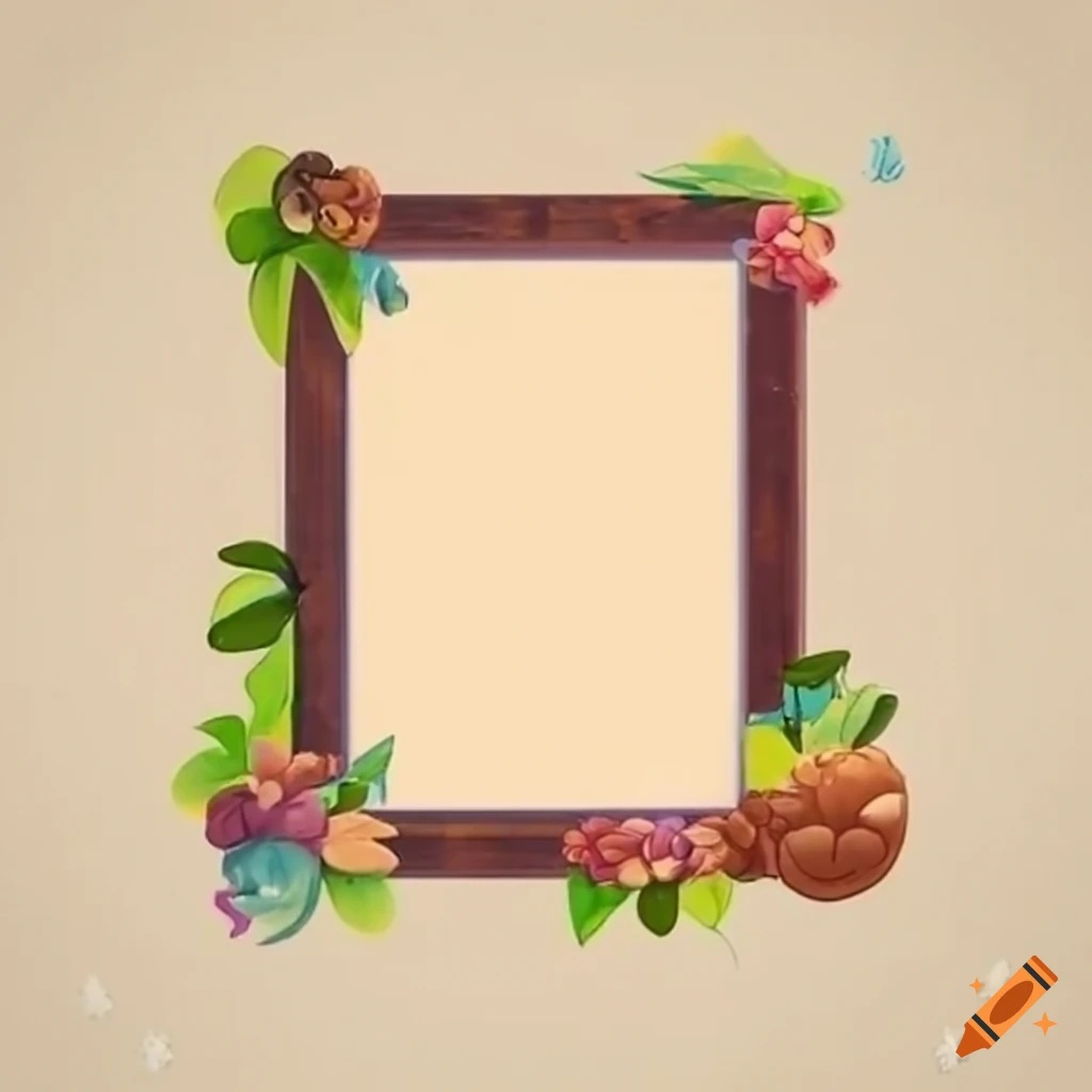 Cute easy border design on A4 paper