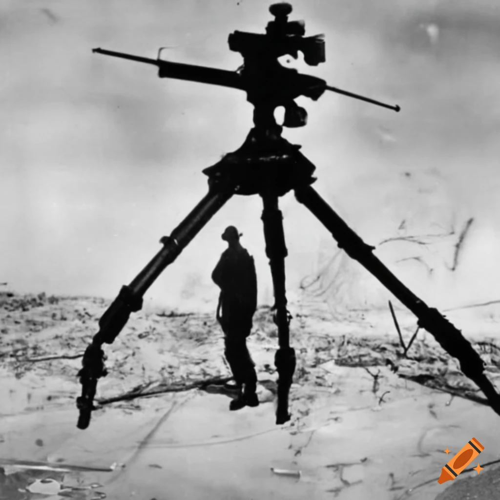 War of the Worlds tripod machine in a science fiction setting