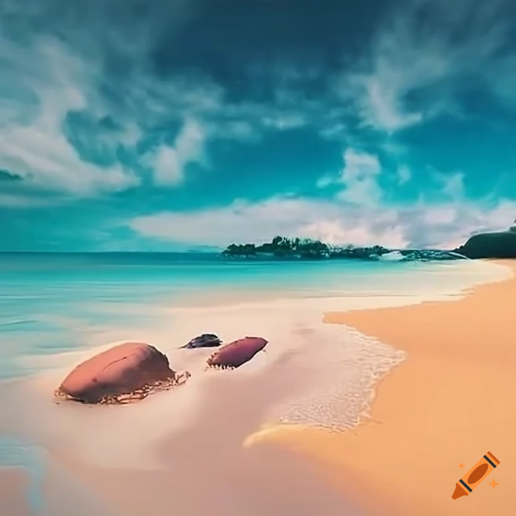 Beach view on Craiyon