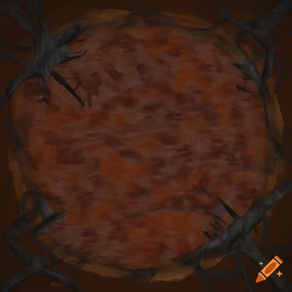 Silent Hill texture with rusty metal and barb wire in a hellish pit