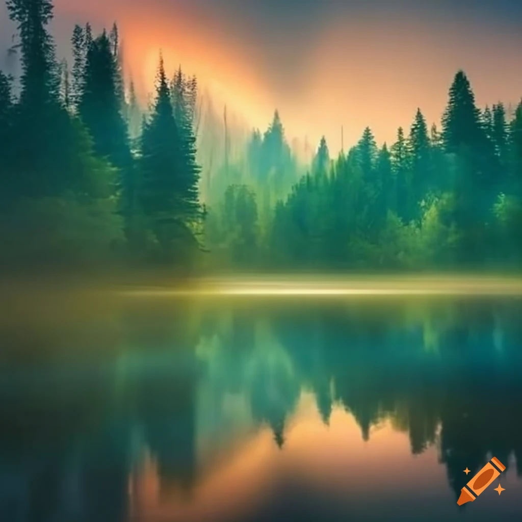 Tranquil wilderness scene of peaceful nature