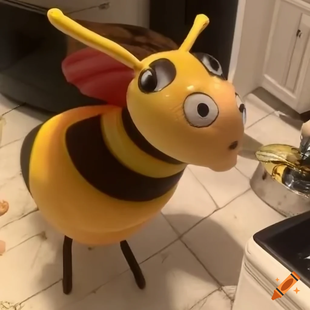 Abstract description of a bee surrounded by chaos