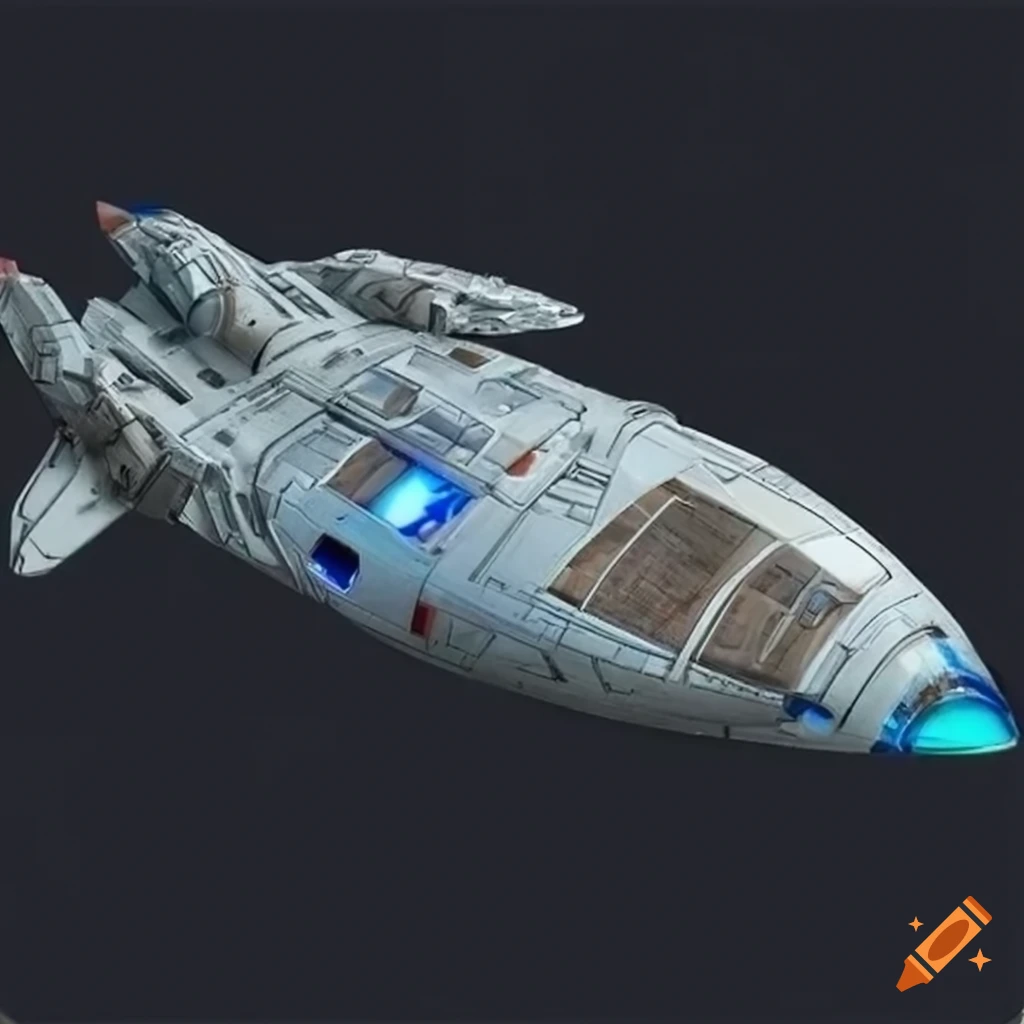 Accurate realistic futuristic spaceship design