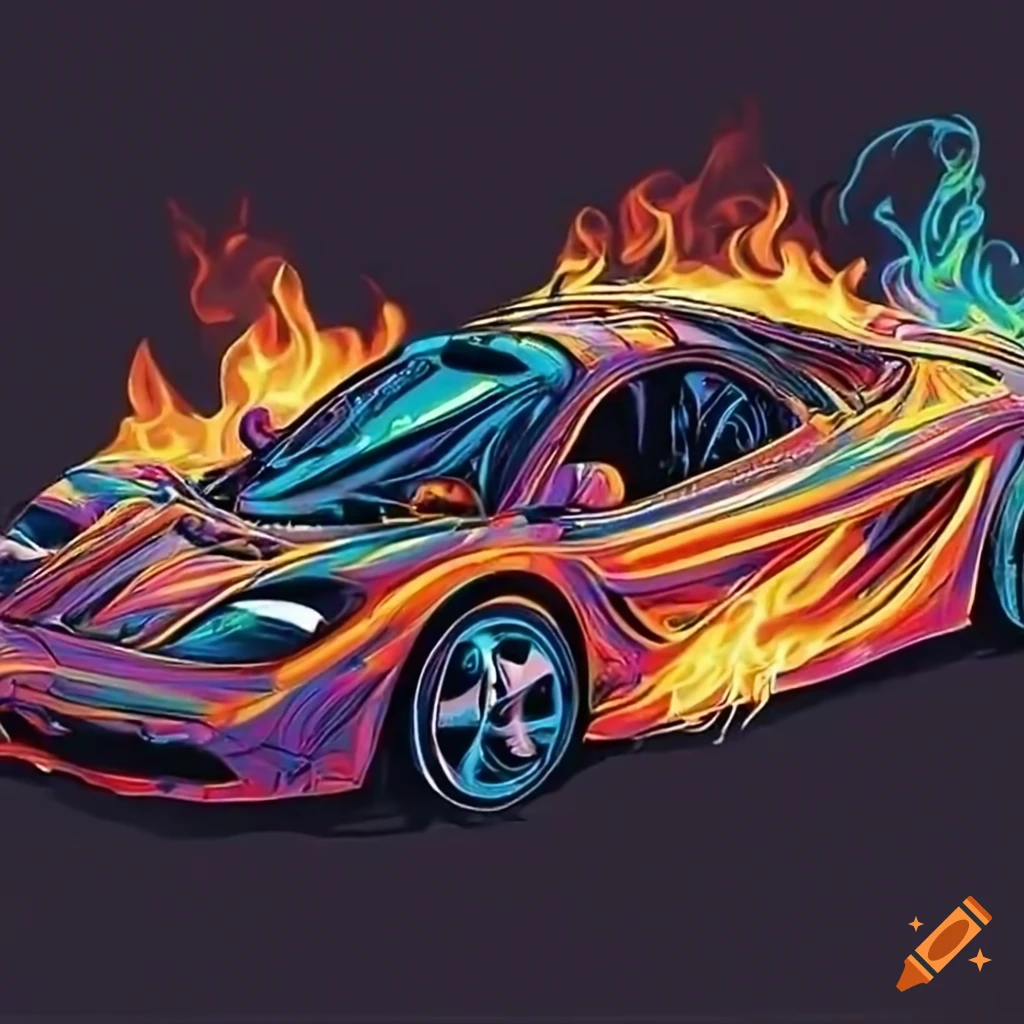 McLaren F1 burning tire
