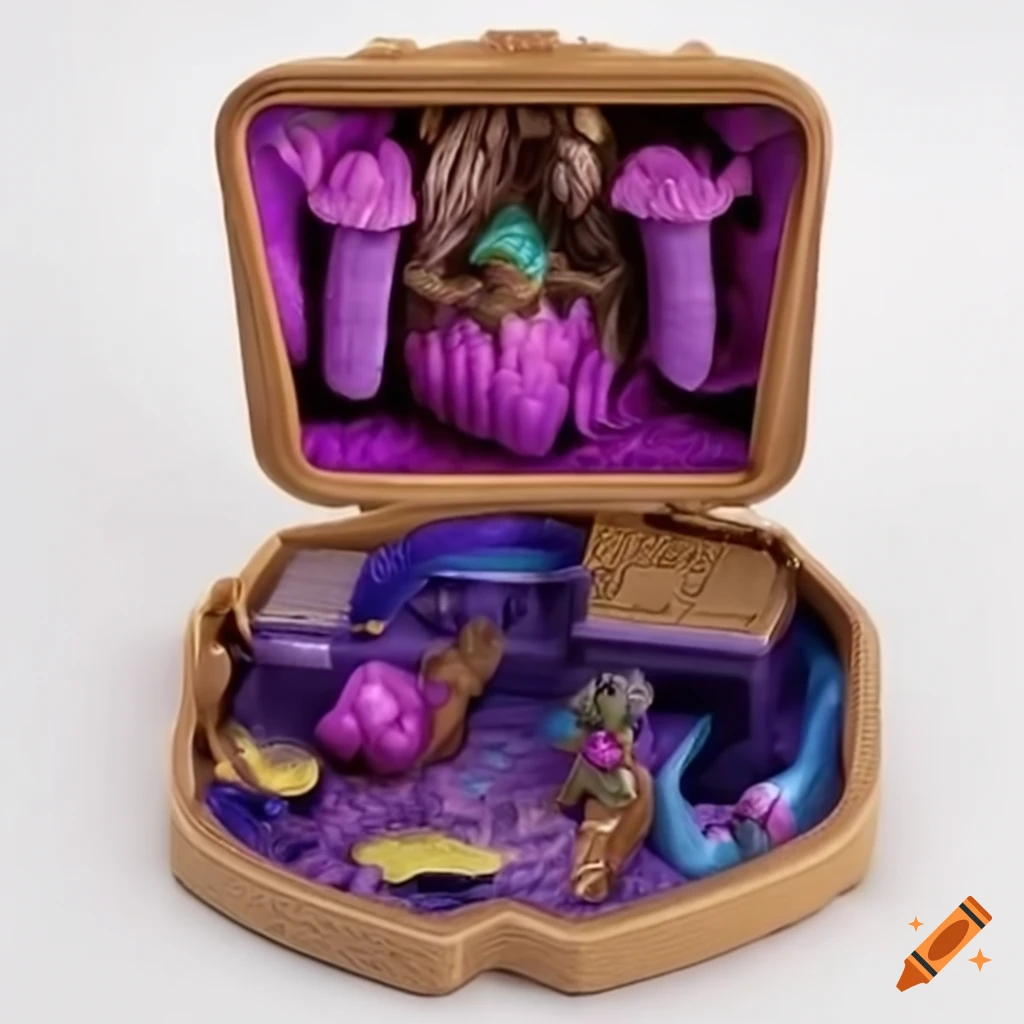 Miniature version of the Dark Crystal as a Polly Pocket compact