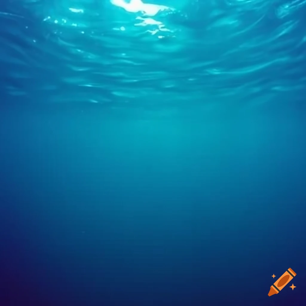 Blue tinted water underwater view