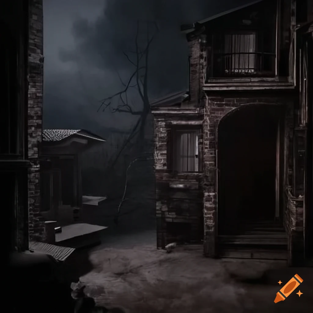Witch community with dark and unique-shaped homes