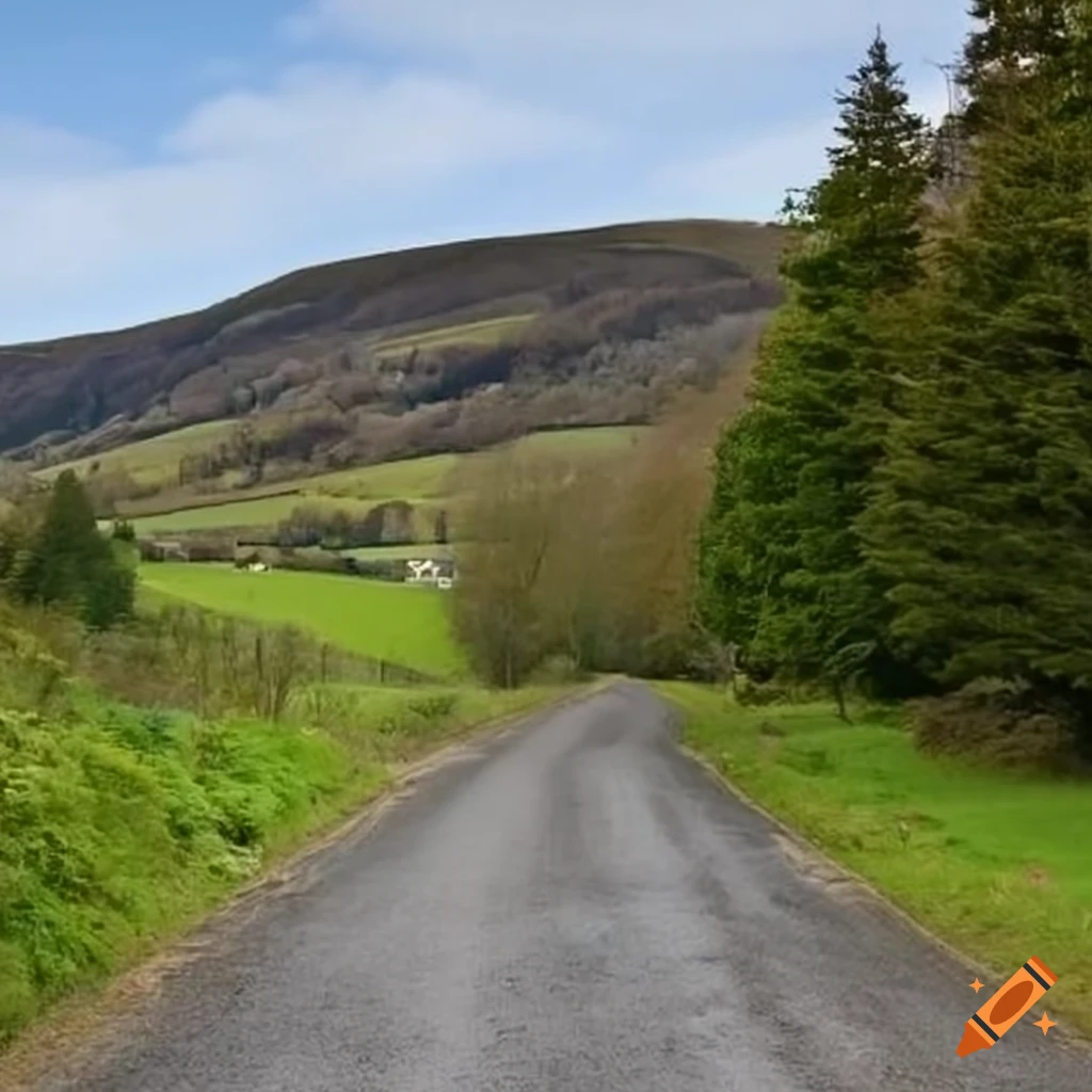 Wide megahighway through Aberfeldy