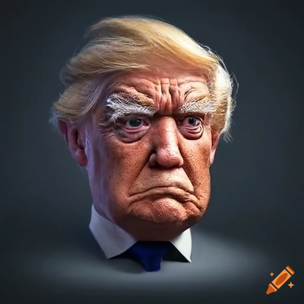 Grumpy old man resembling Donald Trump