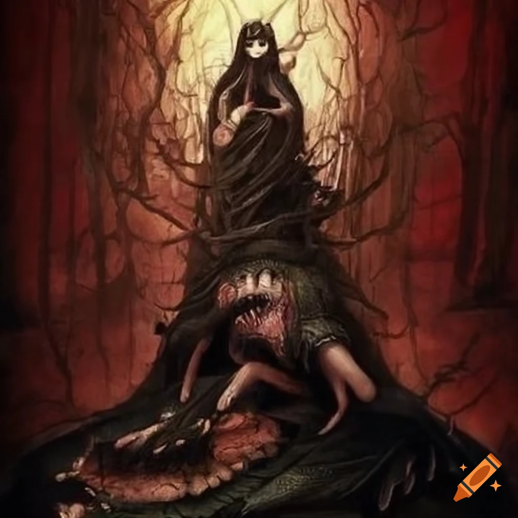 Gothic Japanese art with a unique and eccentric style