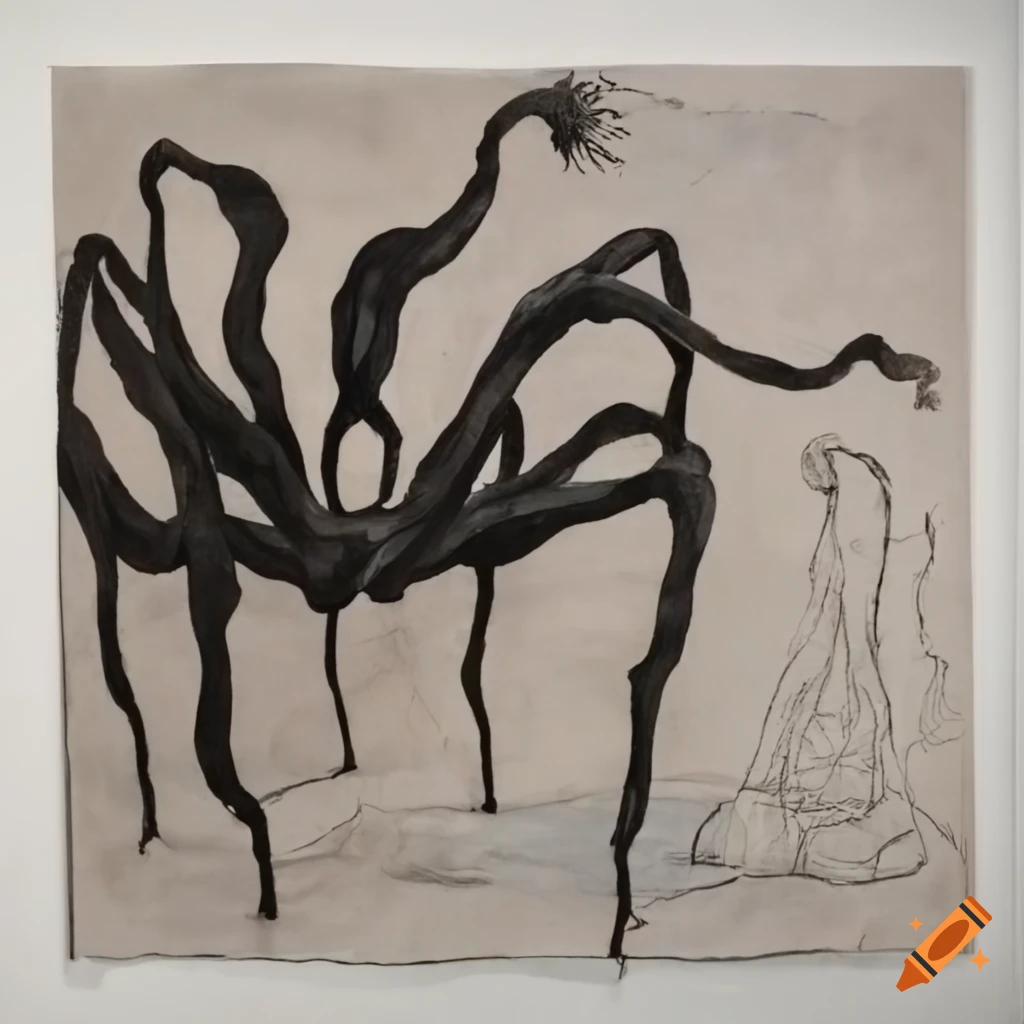 Kiki Smith and Louise Bourgeois collaborating on a drawing project