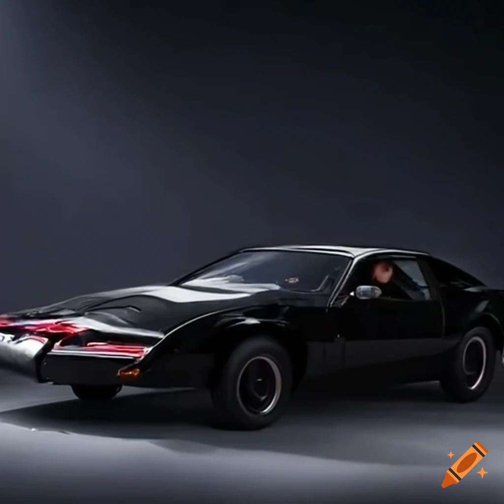Iconic Streethawk motorbike soaring over Knight Rider's KITT car