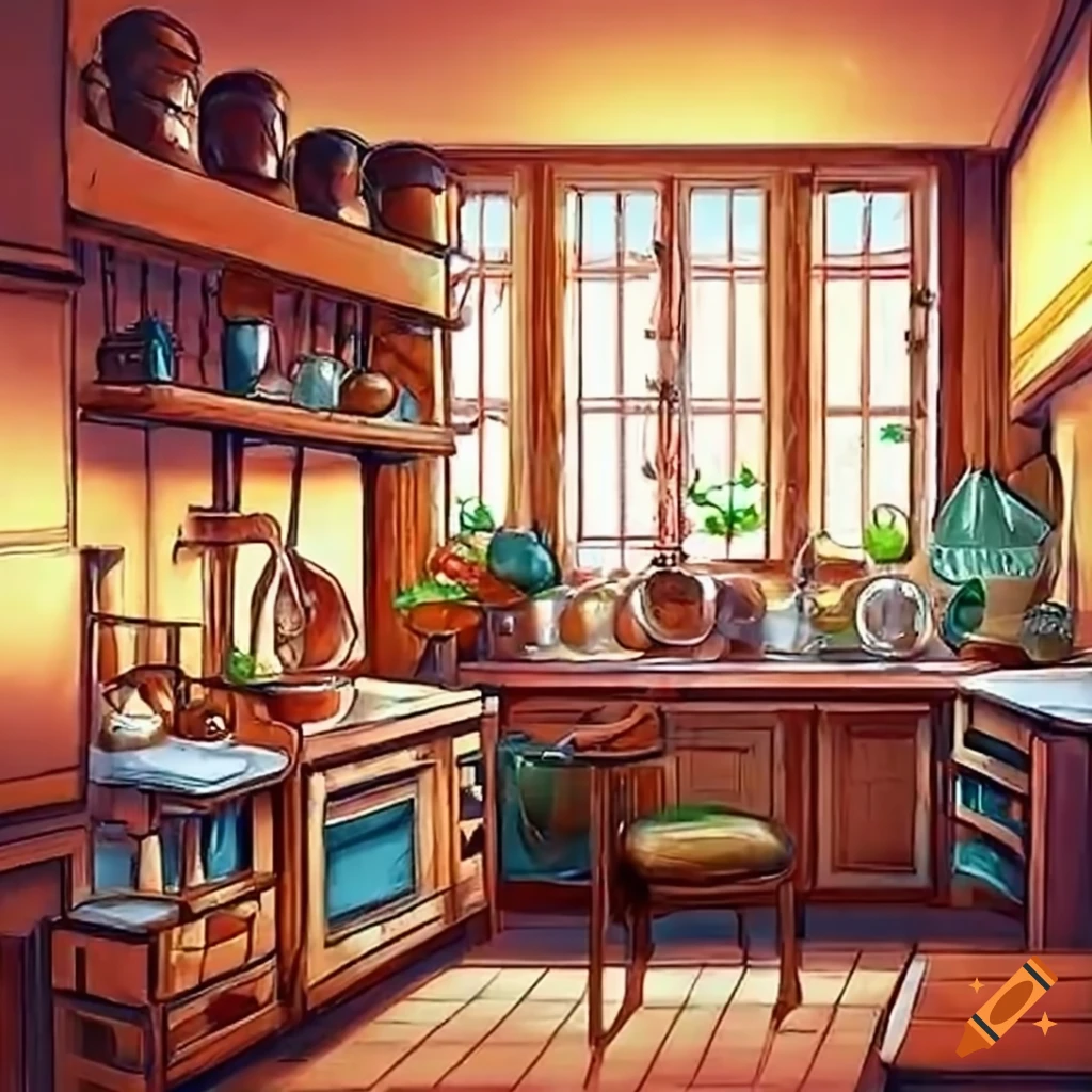 Cozy kitchen in a German small town house