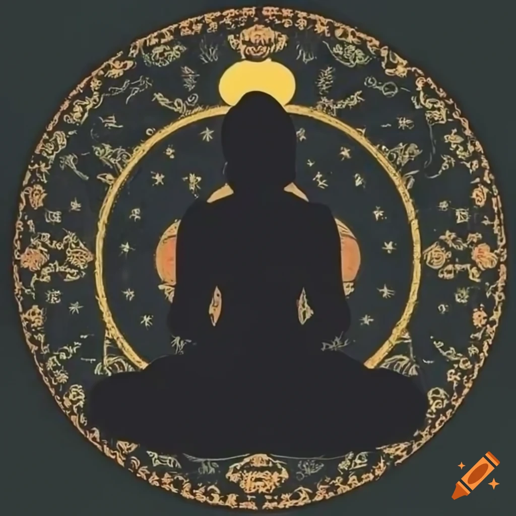 Meditating person silhouette on a dark blue background - YouTube avatar
