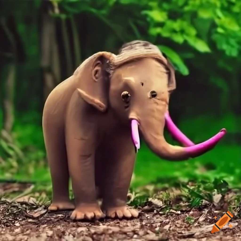 Cute kid rhyme elephant dancing happily in the jungle