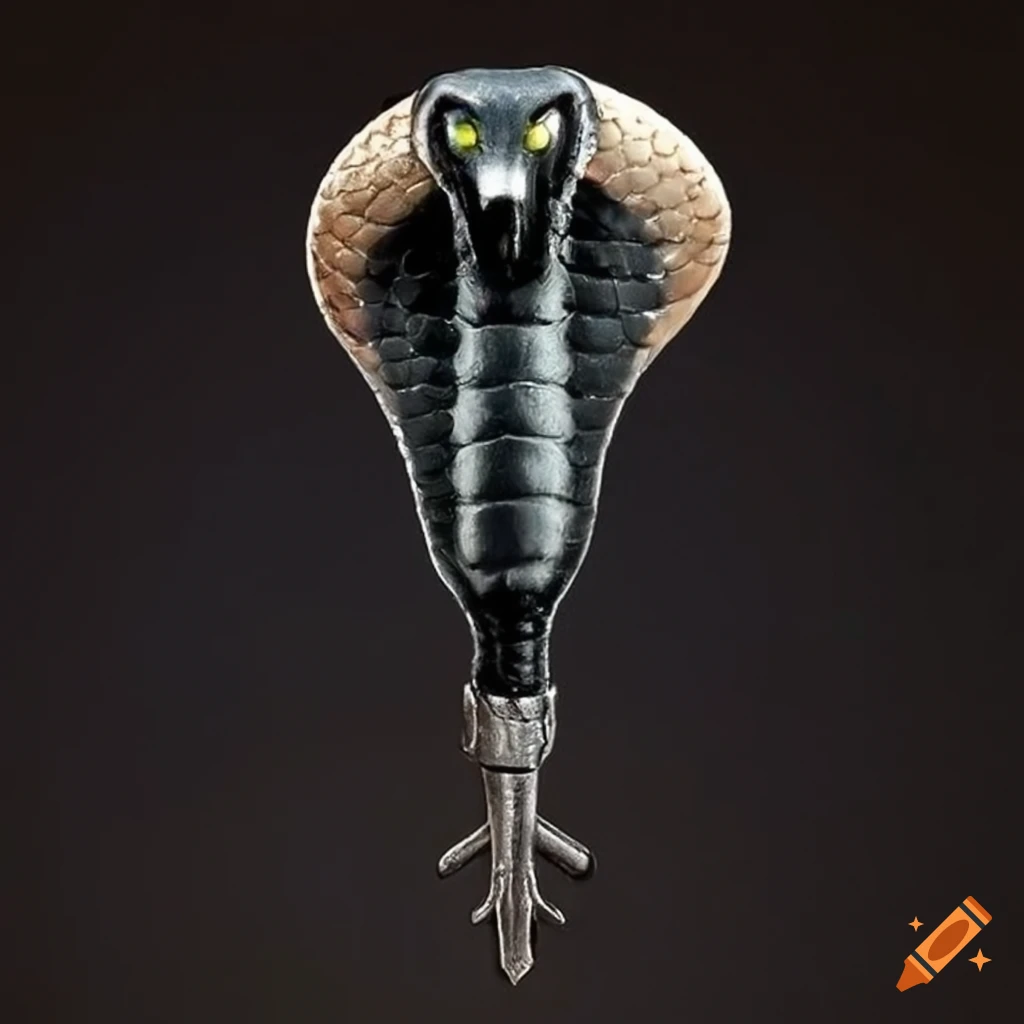 Realistic black cobra head ranger key