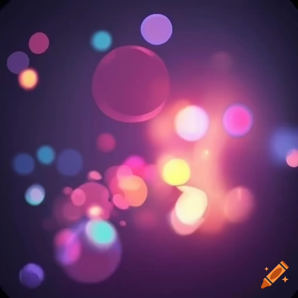 Anime style with pretty bokeh background