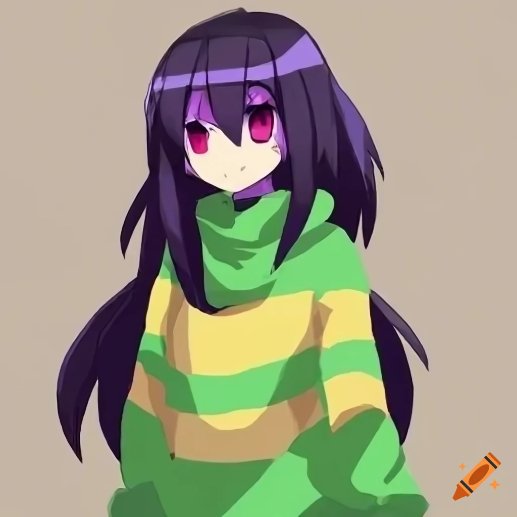 Asagi Asagiri as Chara in Undertale battle sprite