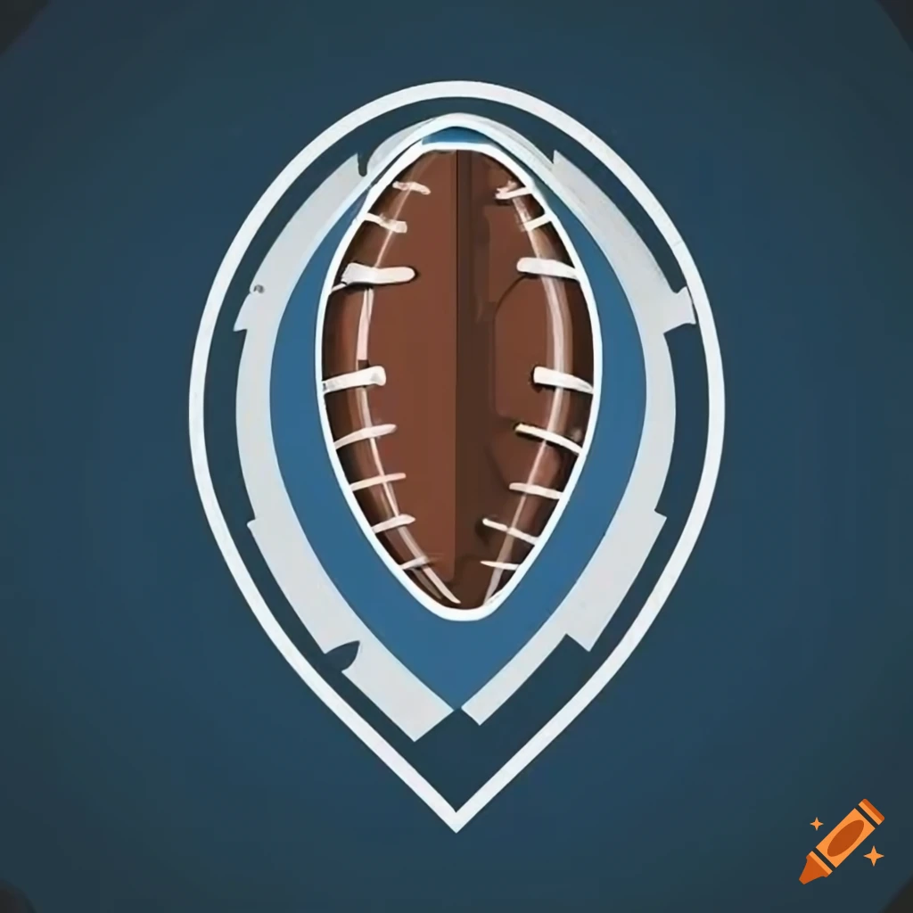 Creative emblem of American football team stats and data analysis
