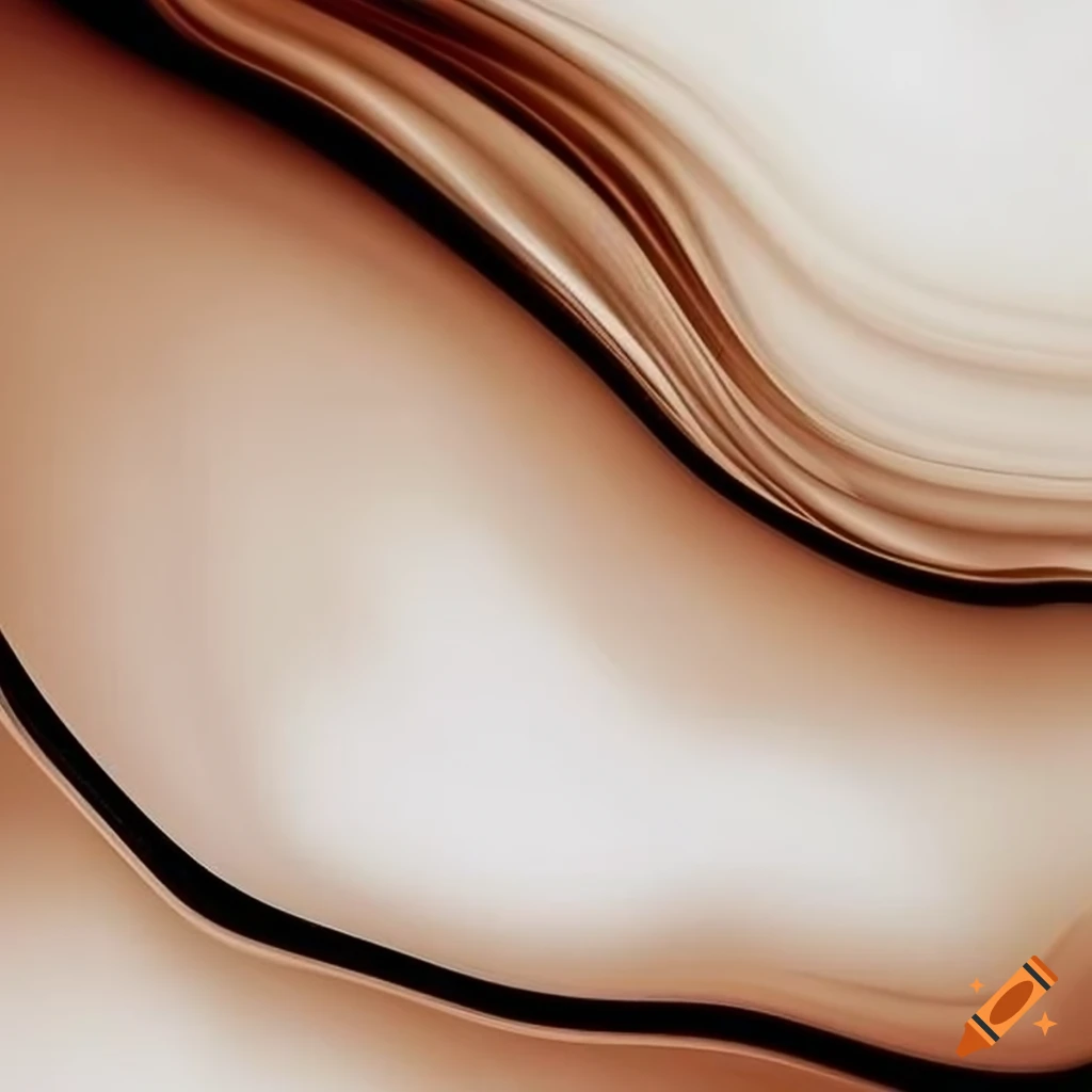 Glass splashback with metallic brown, pearl white swirls, and black waves
