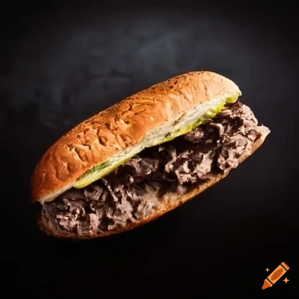 Grizzly black ooze coming out of a tuna sandwich