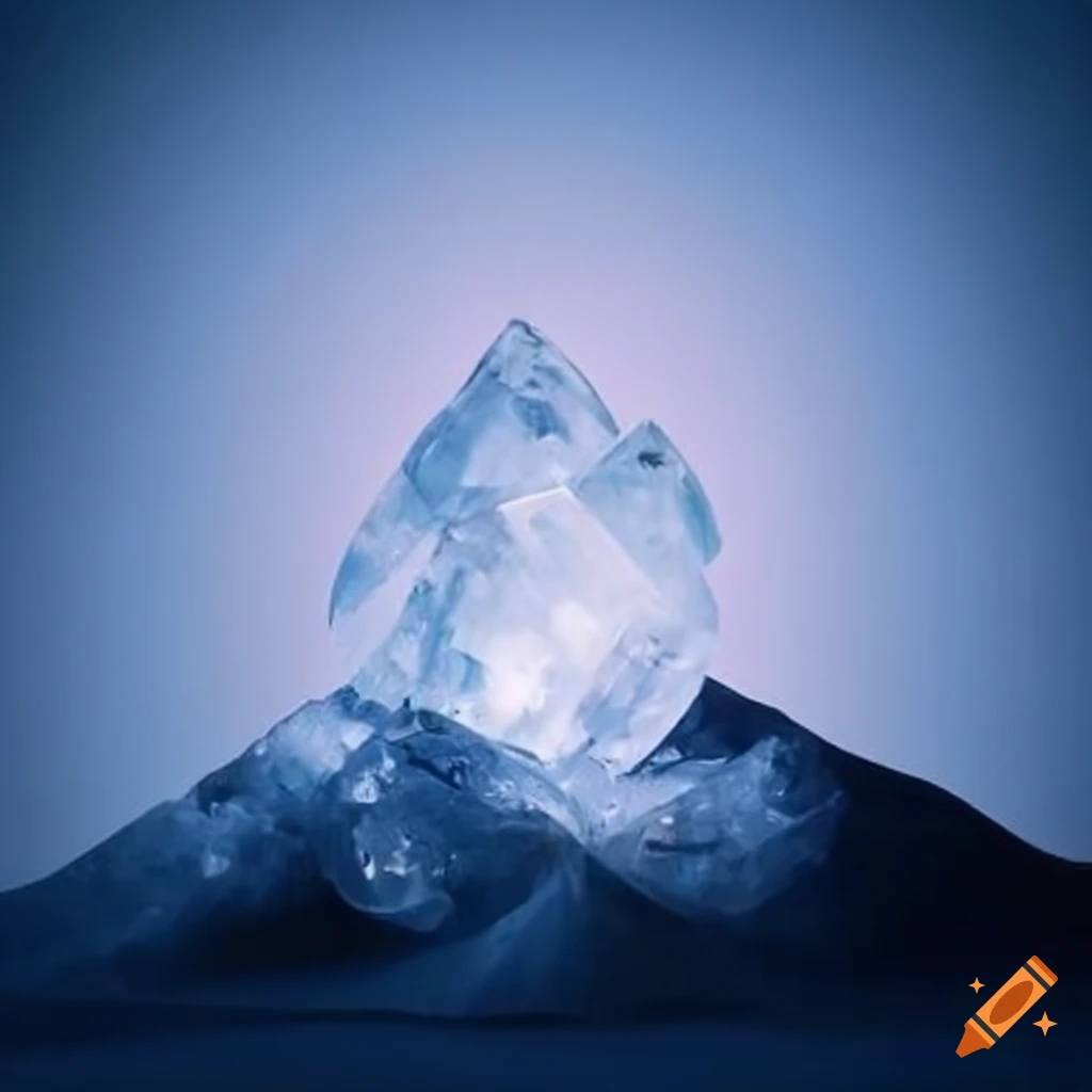 Mountain made of crystal salt