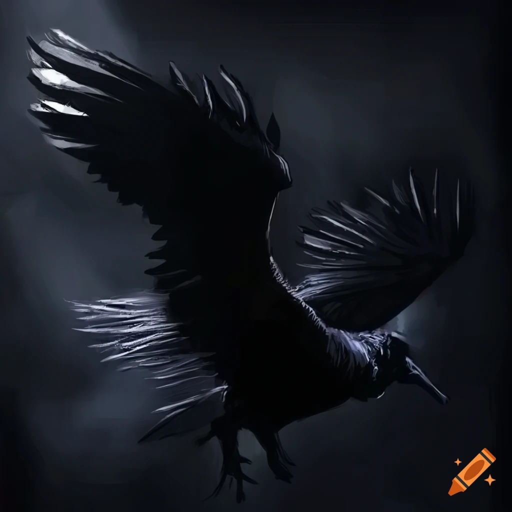 3D crow intertwined with The Blacklist series theme