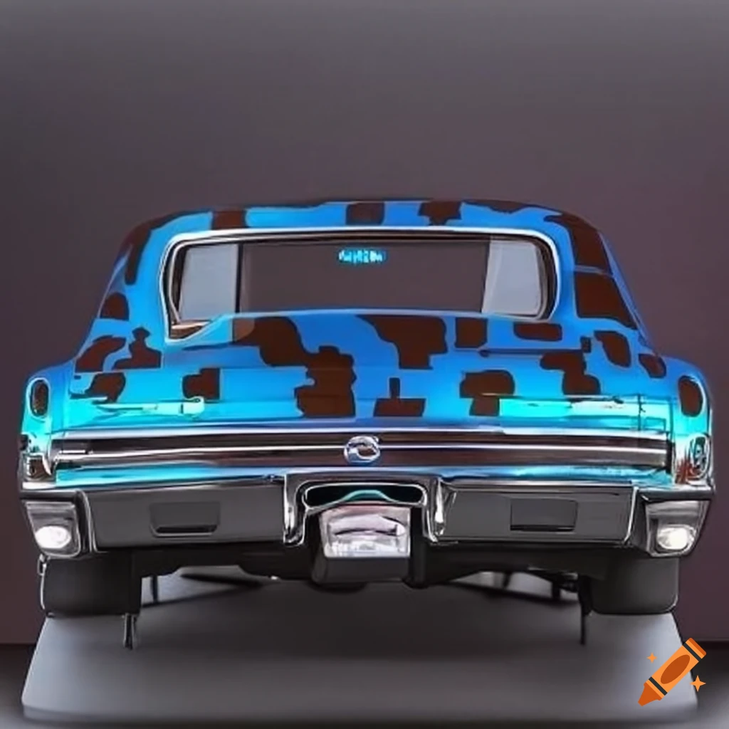 1968 Chevelle in blue pixel camouflage