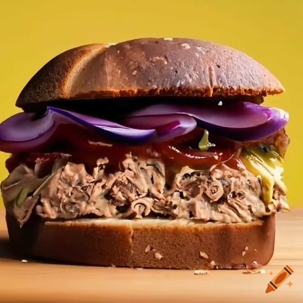 Grizzly black ooze coming out of a tuna sandwich