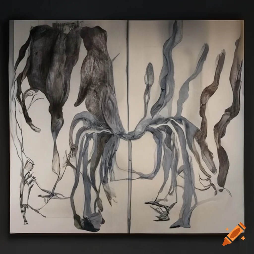 Kiki Smith and Louise Bourgeois collaborating on a drawing project