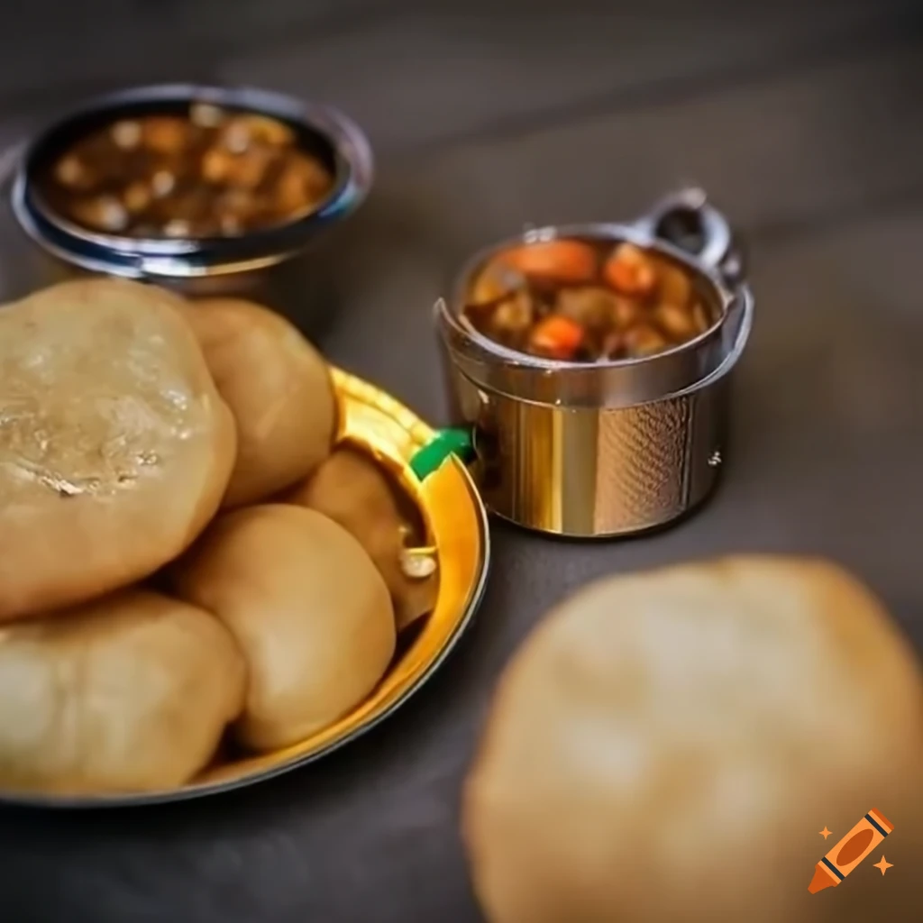 Delicious poori with chole