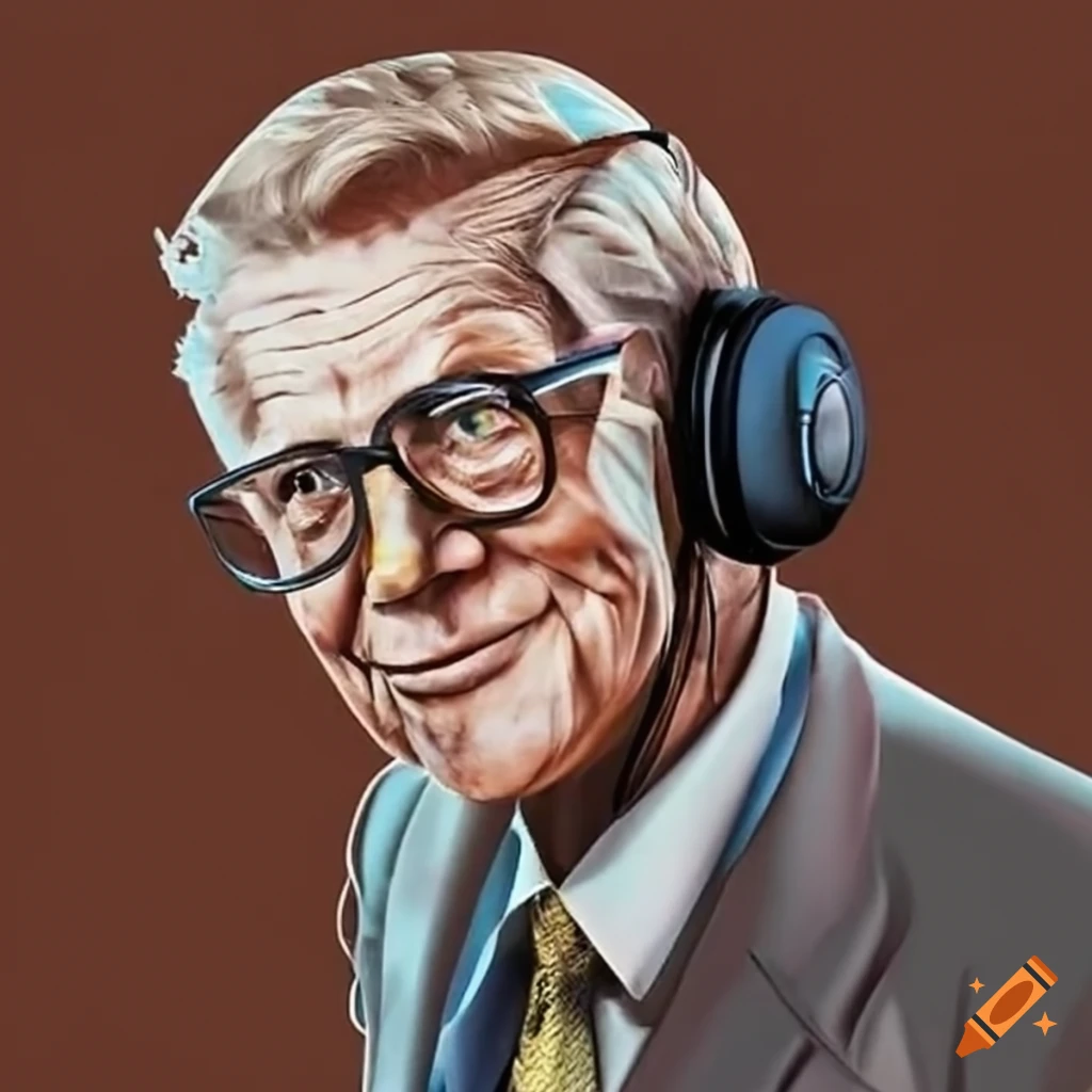 Bob Proctor wearing headphones