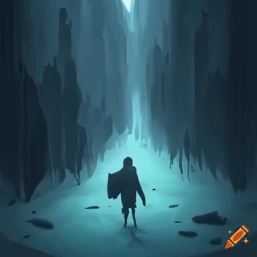 Illustration of travelling into the unknown