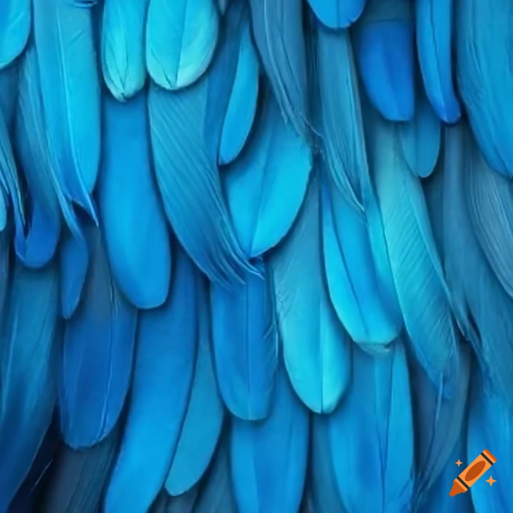 Blue parrot feathers material texture