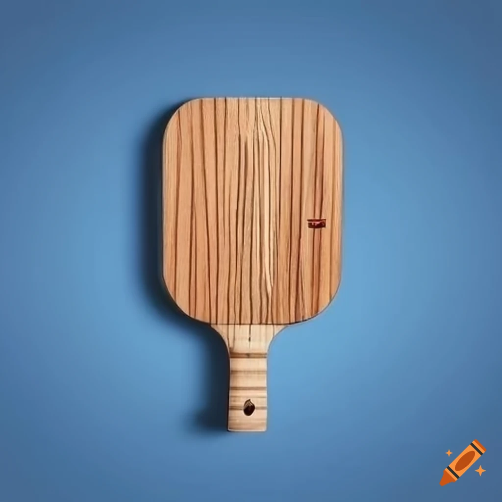 Pickleball paddle with wood design