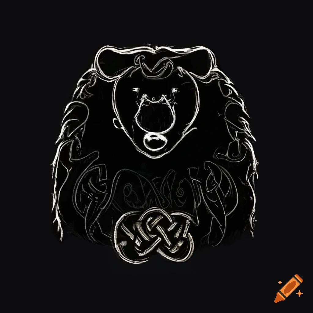 Celtic knot bear silhouette
