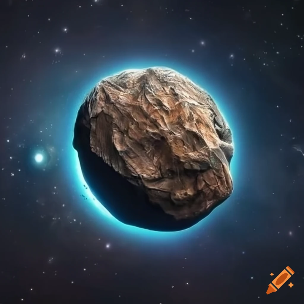 Planet rock in open space without atmosphere