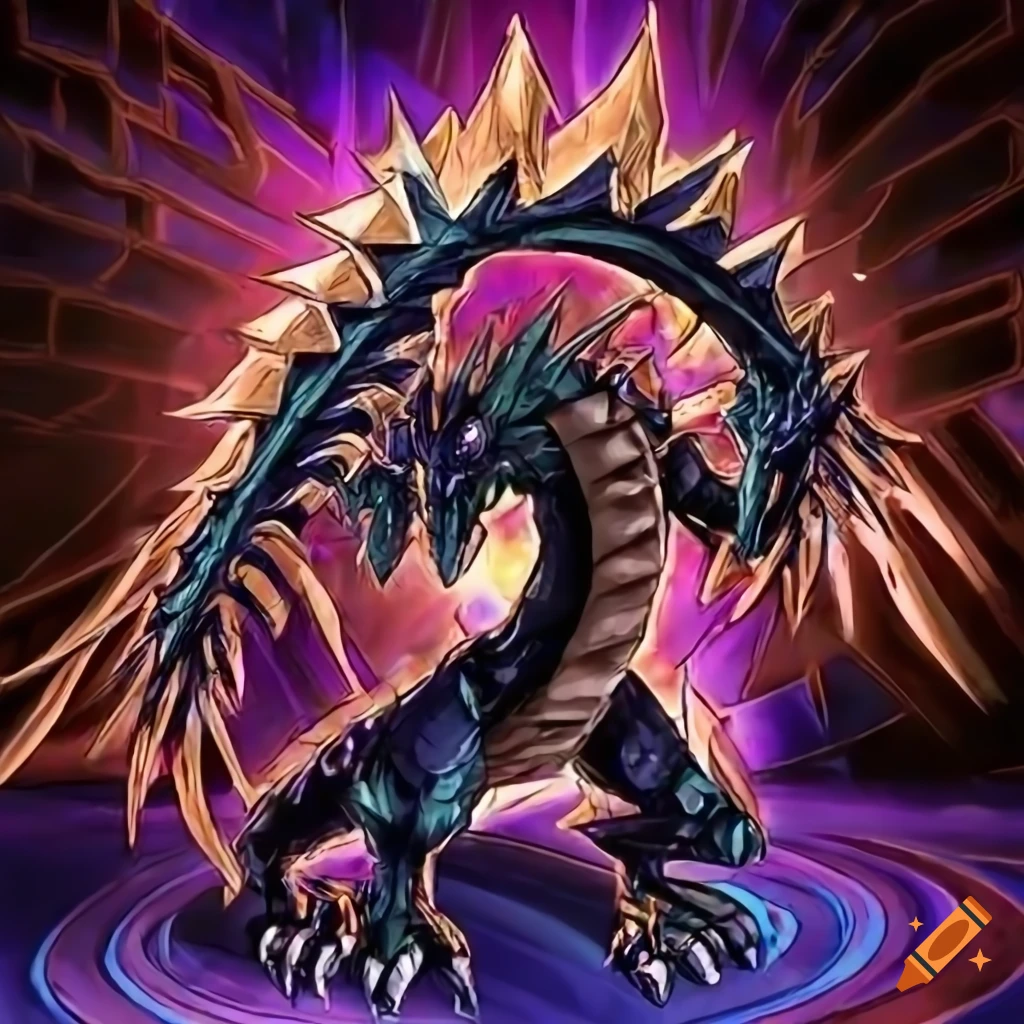 Yugioh card art of a diamond dragon creature