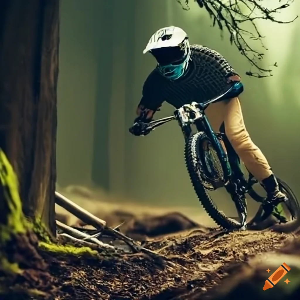 Mountain bike downhill ride