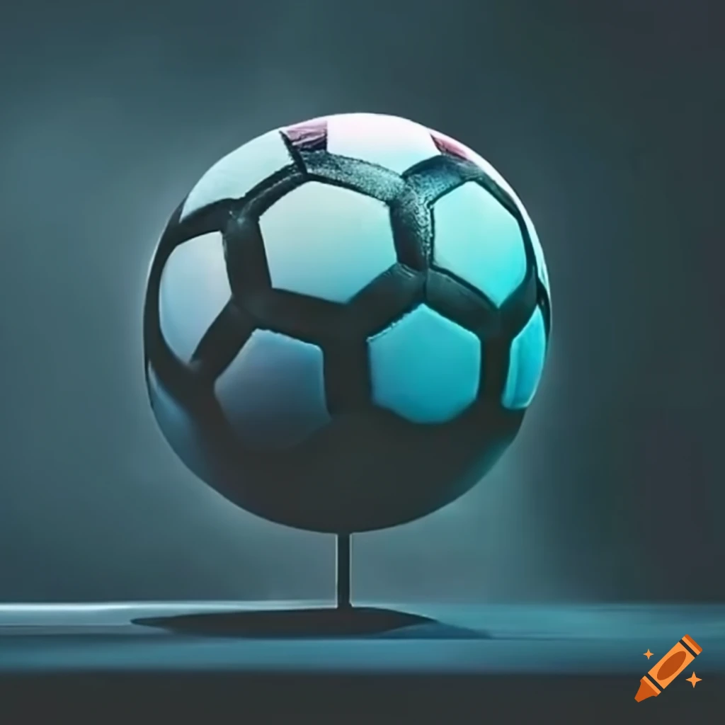 Personified soccer ball with arms and legs