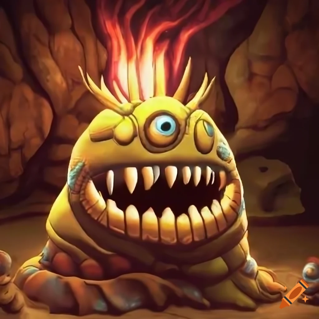 Mad mollusk from Dragon Quest in a cave