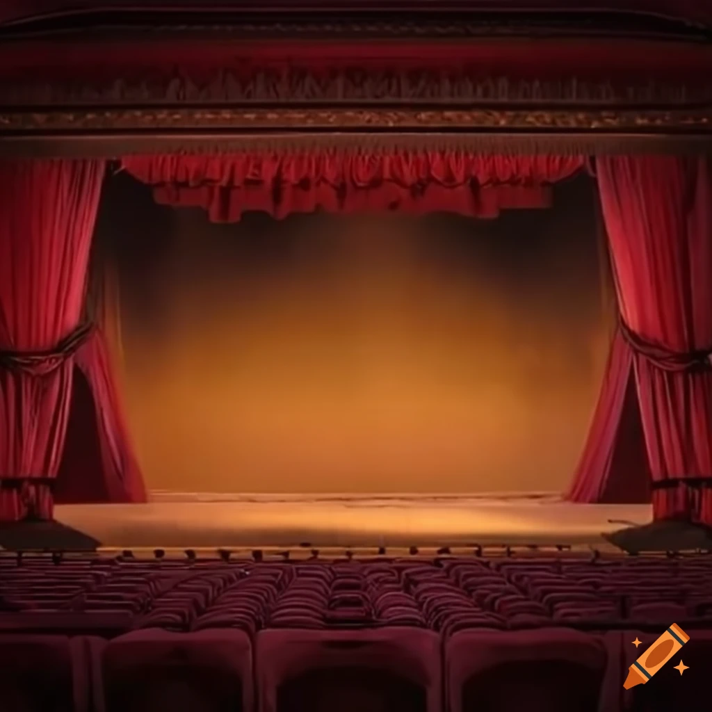 Theatre stage view from audience perspective