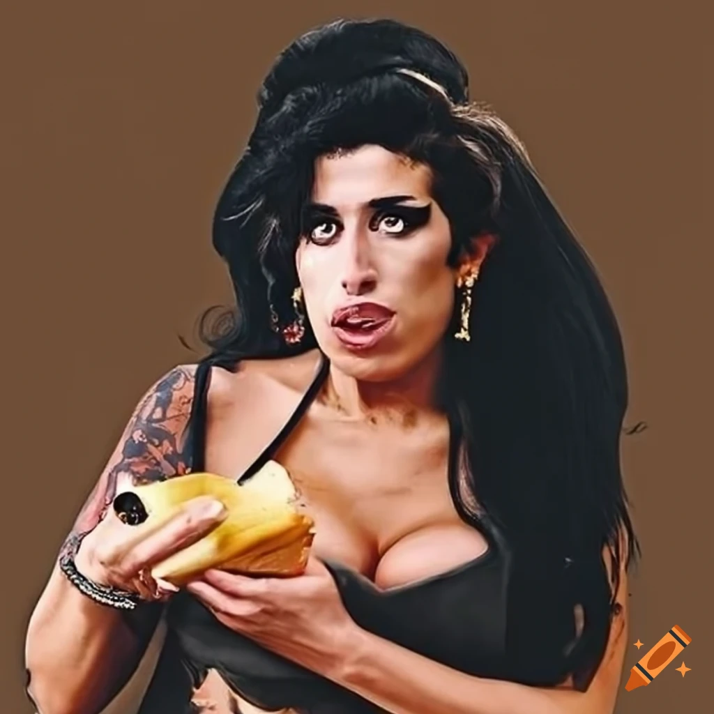Amy Winehouse eating a banana