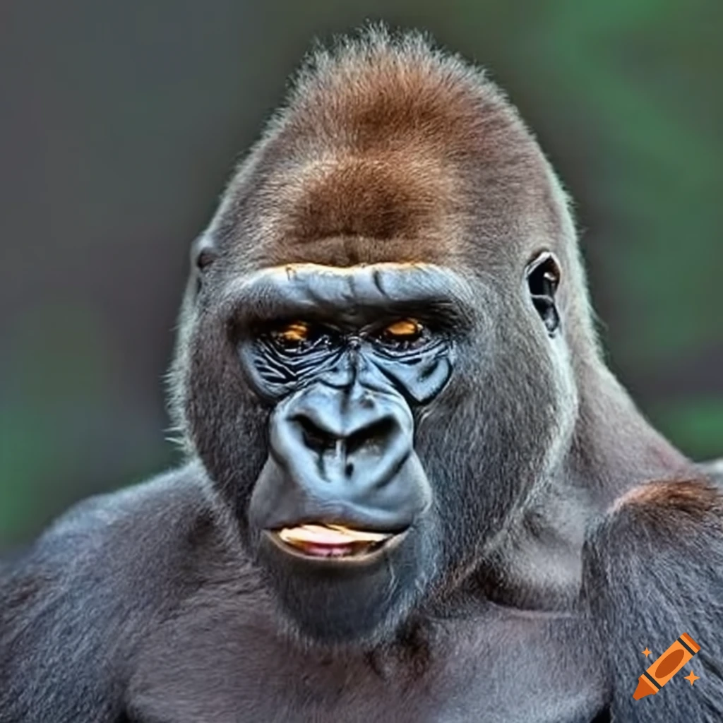 Gorilla roaring