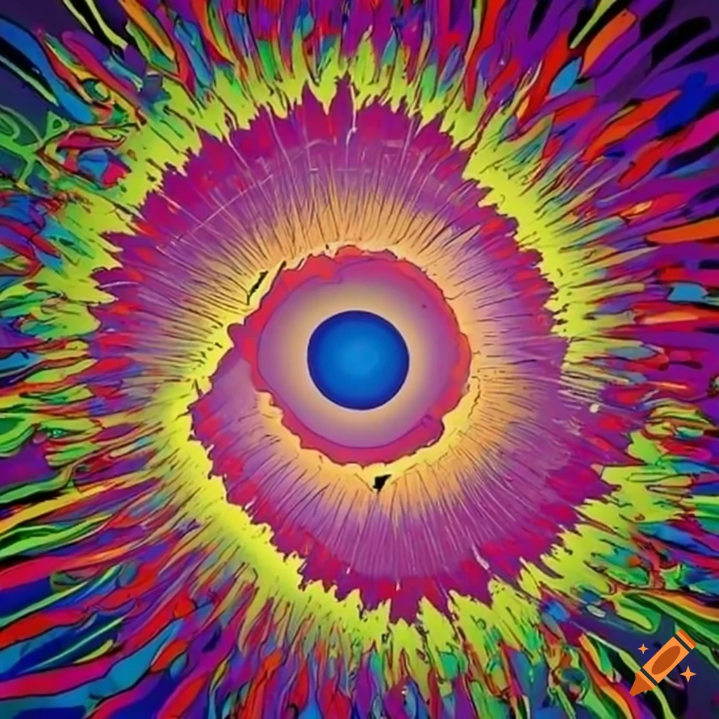 Broken spiral turning into sun