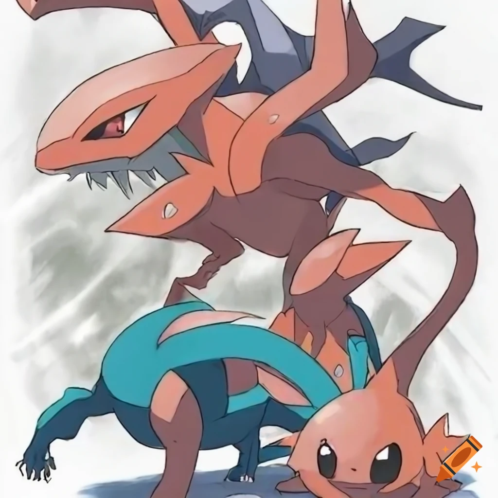 New Legendary Pokémon official art by Ken Sugimori on white background